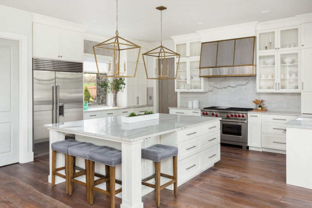 kitchen in newly constructed luxury home