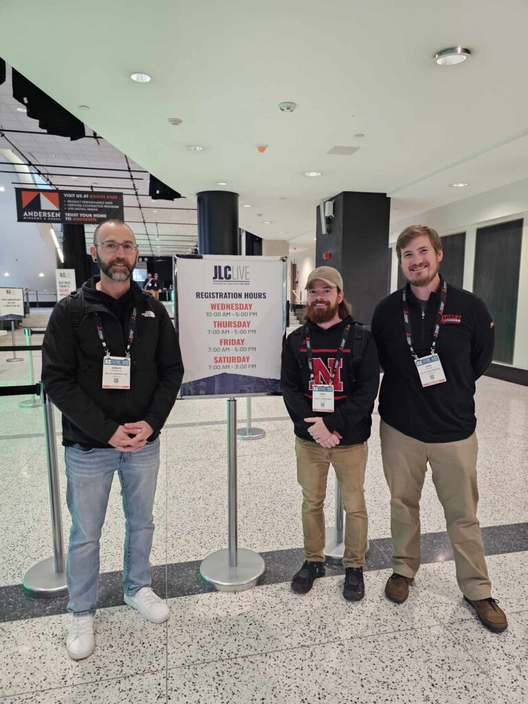 Jeremy, Wes, and Karl from Willet Construction at the JLC Live event